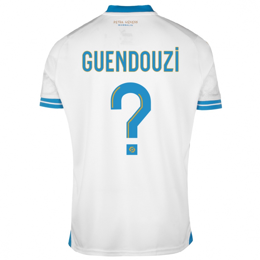 Herren Fußball Milan Guendouzi #0 Weiß Heimtrikot Trikot 2023/24 T-Shirt Luxemburg