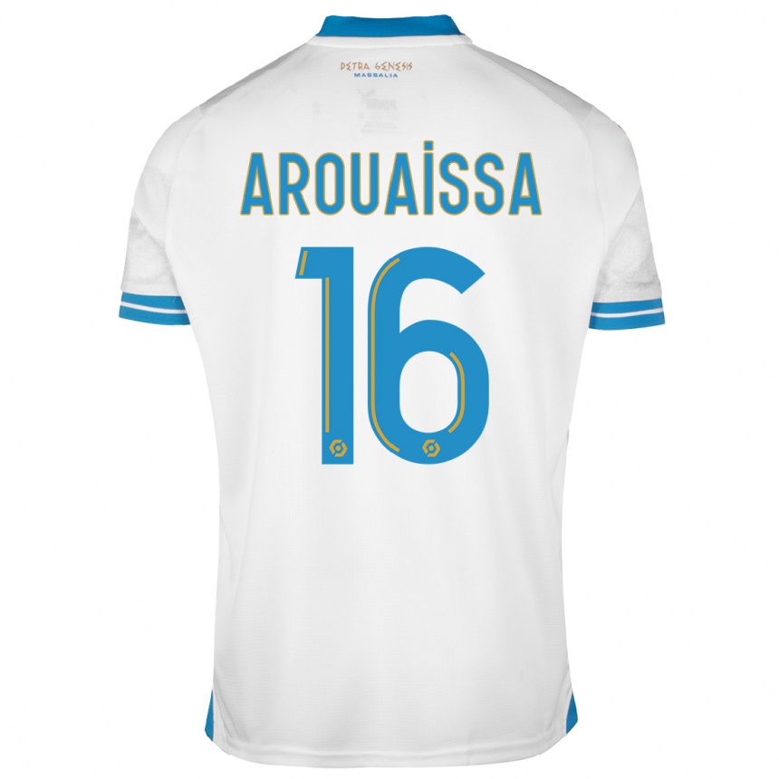 Herren Fußball Ines Arouaissa #16 Weiß Heimtrikot Trikot 2023/24 T-Shirt Luxemburg