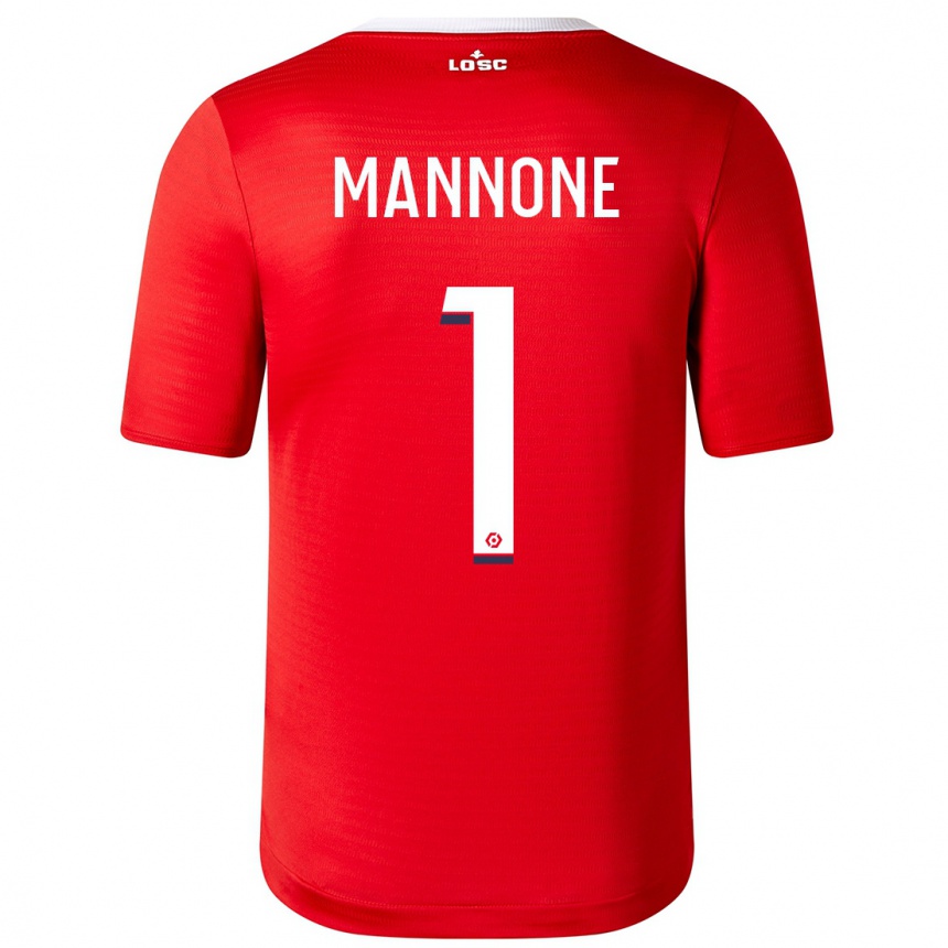 Herren Fußball Vito Mannone #1 Rot Heimtrikot Trikot 2023/24 T-Shirt Luxemburg