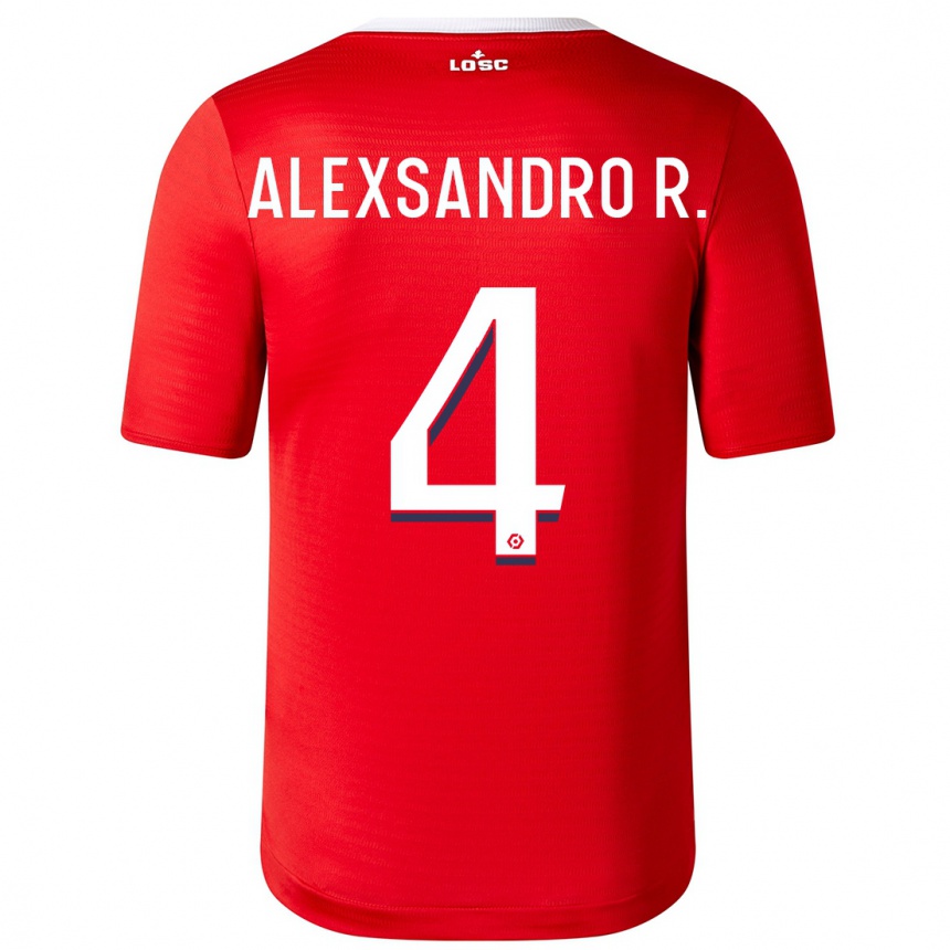 Herren Fußball Alexsandro Ribeiro #4 Rot Heimtrikot Trikot 2023/24 T-Shirt Luxemburg