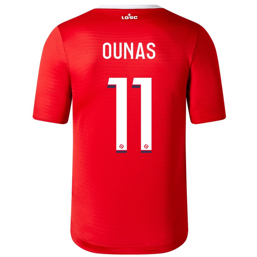 Herren Fußball Adam Ounas #11 Rot Heimtrikot Trikot 2023/24 T-Shirt Luxemburg