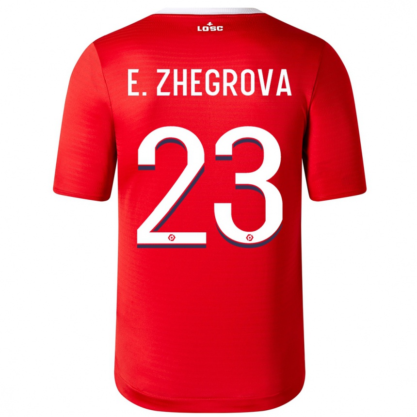 Herren Fußball Edon Zhegrova #23 Rot Heimtrikot Trikot 2023/24 T-Shirt Luxemburg