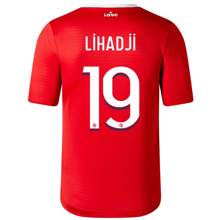 Herren Fußball Isaac Lihadji #19 Rot Heimtrikot Trikot 2023/24 T-Shirt Luxemburg