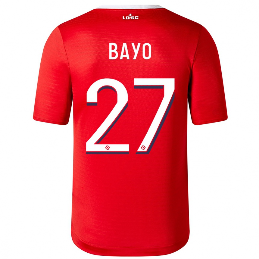 Herren Fußball Mohamed Bayo #27 Rot Heimtrikot Trikot 2023/24 T-Shirt Luxemburg