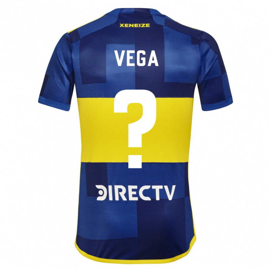 Herren Fußball Gabriel Vega #0 Dunkelblau Gelb Heimtrikot Trikot 2023/24 T-Shirt Luxemburg