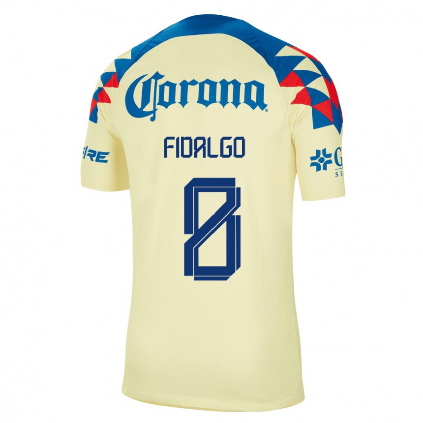 Herren Fußball Alvaro Fidalgo #8 Gelb Heimtrikot Trikot 2023/24 T-Shirt Luxemburg