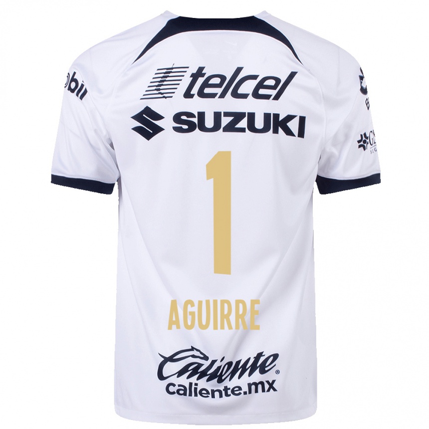 Herren Fußball Miriam Aguirre #1 Weiß Heimtrikot Trikot 2023/24 T-Shirt Luxemburg