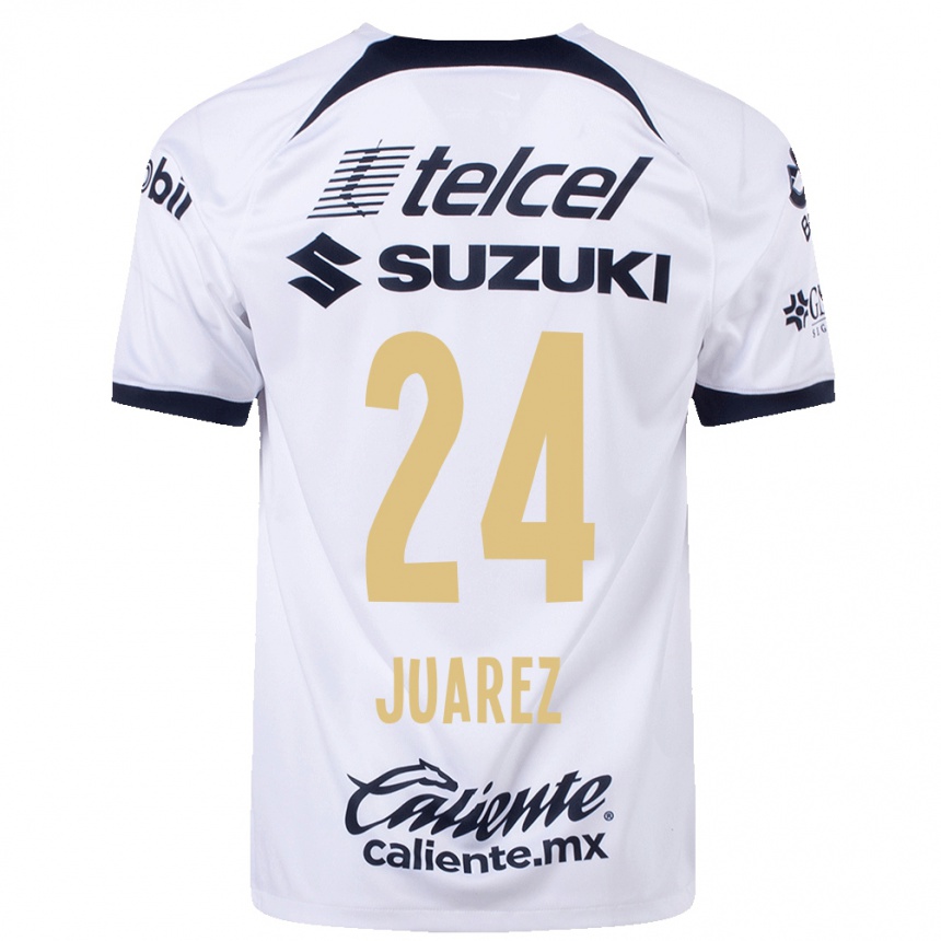Herren Fußball Gabriela Juarez #24 Weiß Heimtrikot Trikot 2023/24 T-Shirt Luxemburg