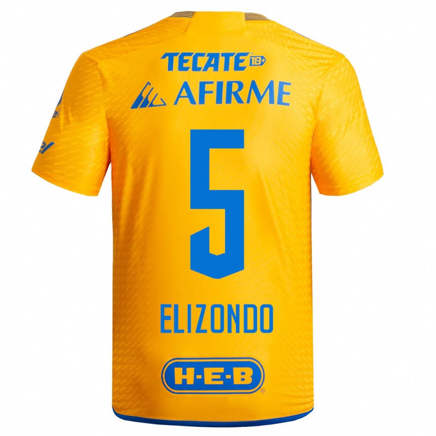 Herren Fußball Fernanda Elizondo #5 Gelb Heimtrikot Trikot 2023/24 T-Shirt Luxemburg