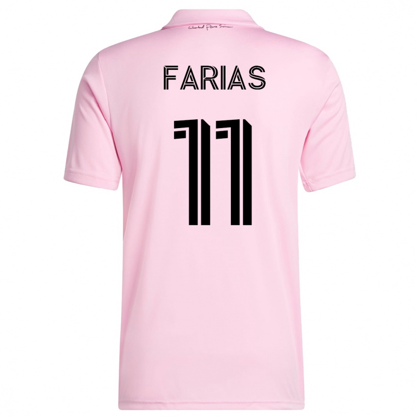 Herren Fußball Facundo Farías #11 Rosa Heimtrikot Trikot 2023/24 T-Shirt Luxemburg