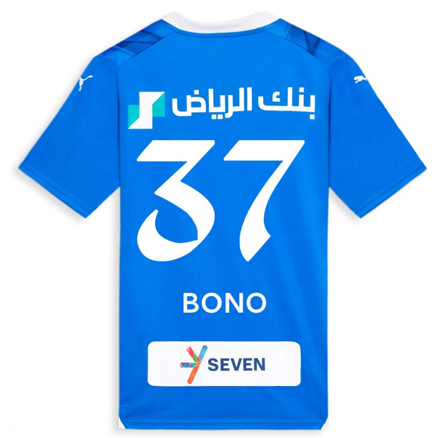 Herren Fußball Bono #37 Blau Heimtrikot Trikot 2023/24 T-Shirt Luxemburg