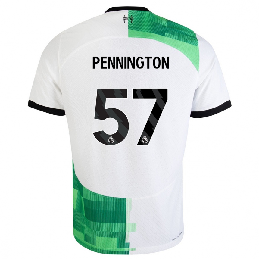 Herren Fußball Cody Pennington #57 Weiß Grün Auswärtstrikot Trikot 2023/24 T-Shirt Luxemburg