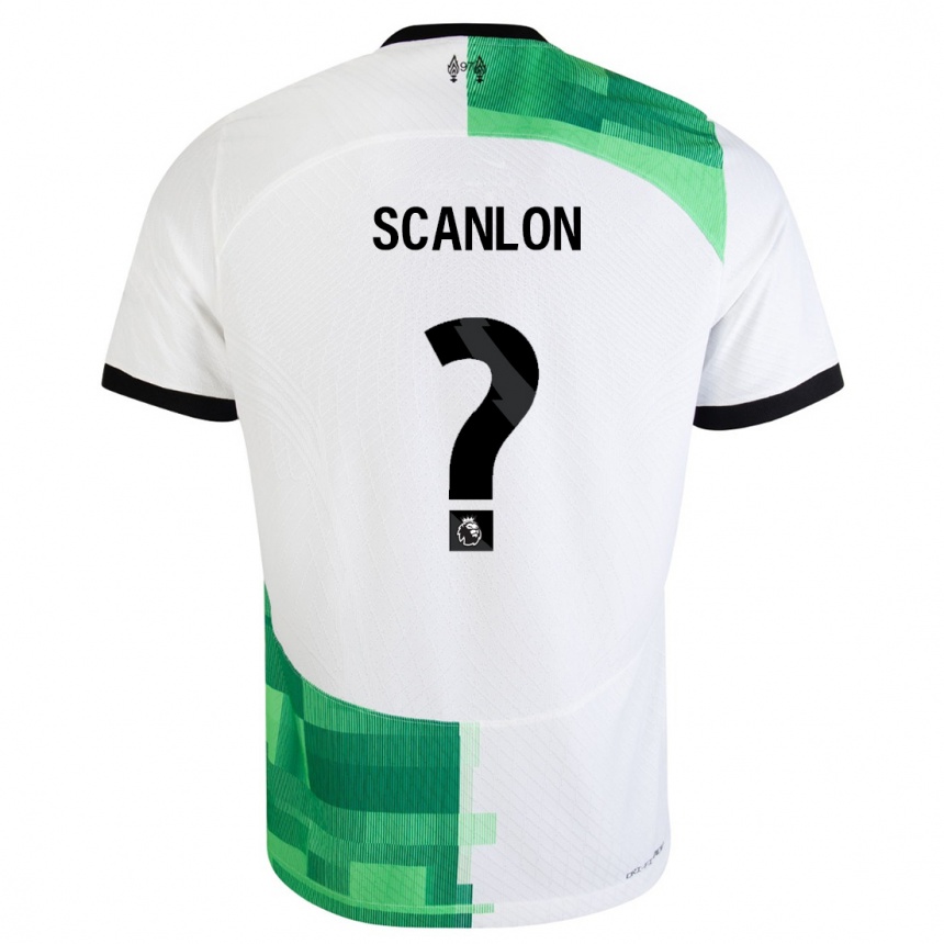 Herren Fußball Calum Scanlon #0 Weiß Grün Auswärtstrikot Trikot 2023/24 T-Shirt Luxemburg