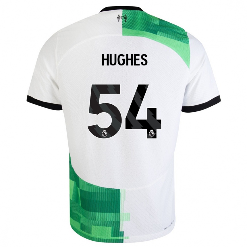 Herren Fußball Liam Hughes #54 Weiß Grün Auswärtstrikot Trikot 2023/24 T-Shirt Luxemburg