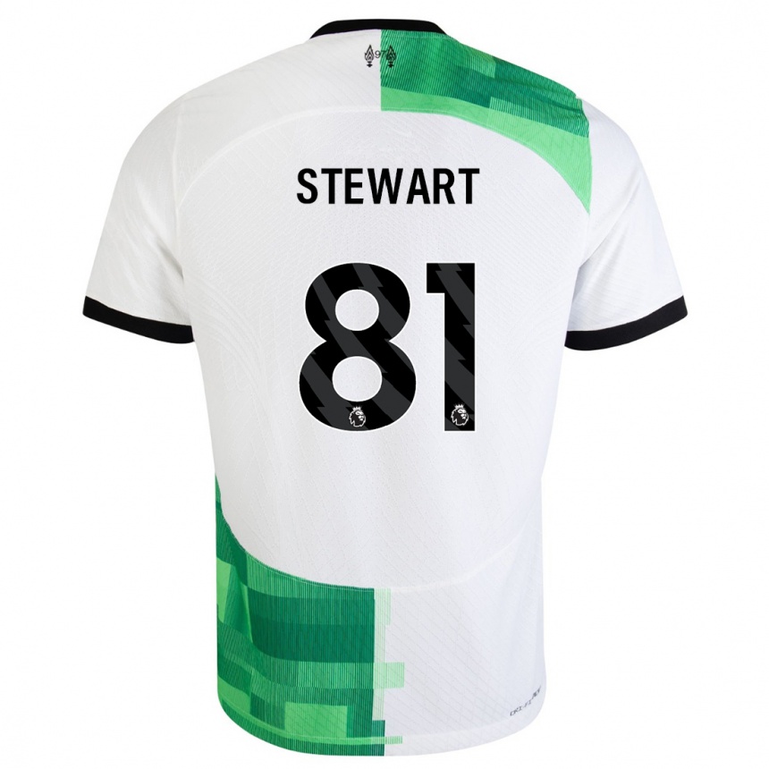 Herren Fußball Layton Stewart #81 Weiß Grün Auswärtstrikot Trikot 2023/24 T-Shirt Luxemburg