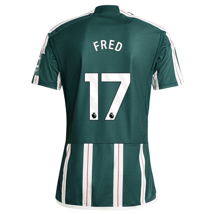 Herren Fußball Fred #17 Dunkelgrün Auswärtstrikot Trikot 2023/24 T-Shirt Luxemburg