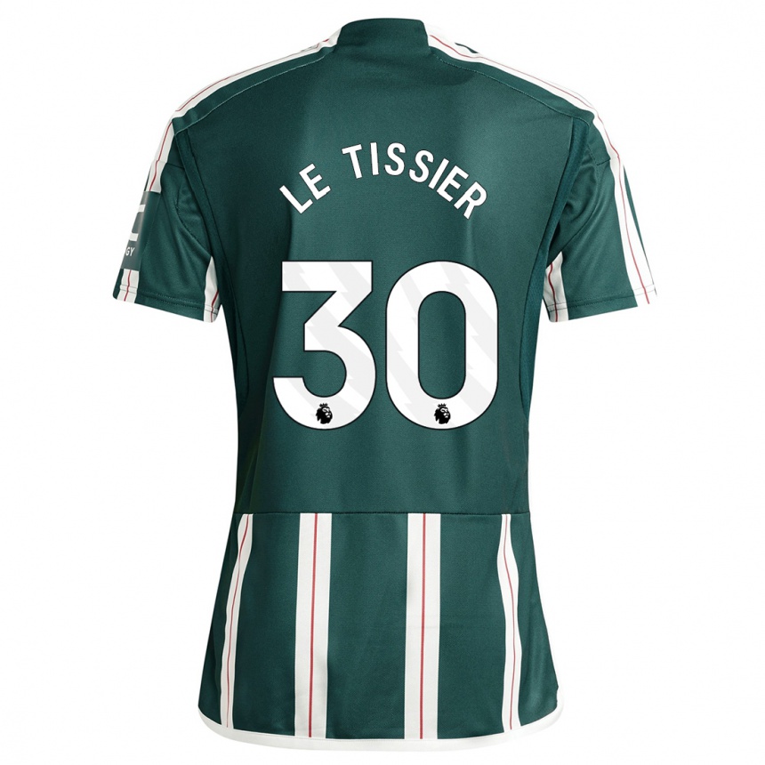 Herren Fußball Maya Le Tissier #30 Dunkelgrün Auswärtstrikot Trikot 2023/24 T-Shirt Luxemburg