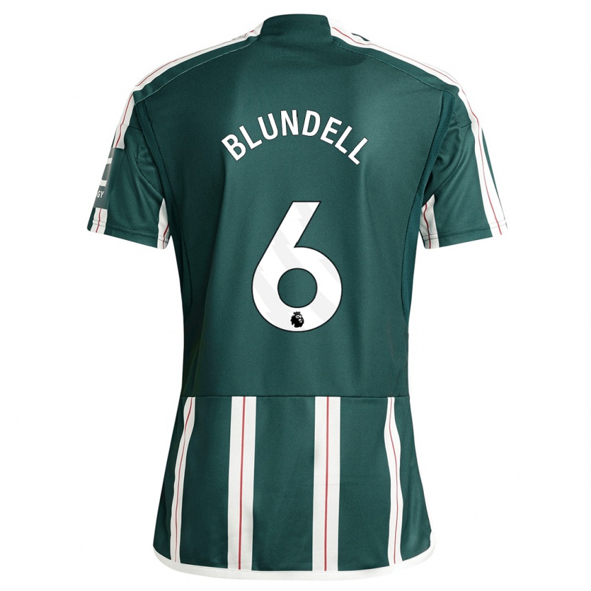 Herren Fußball Hannah Blundell #6 Dunkelgrün Auswärtstrikot Trikot 2023/24 T-Shirt Luxemburg