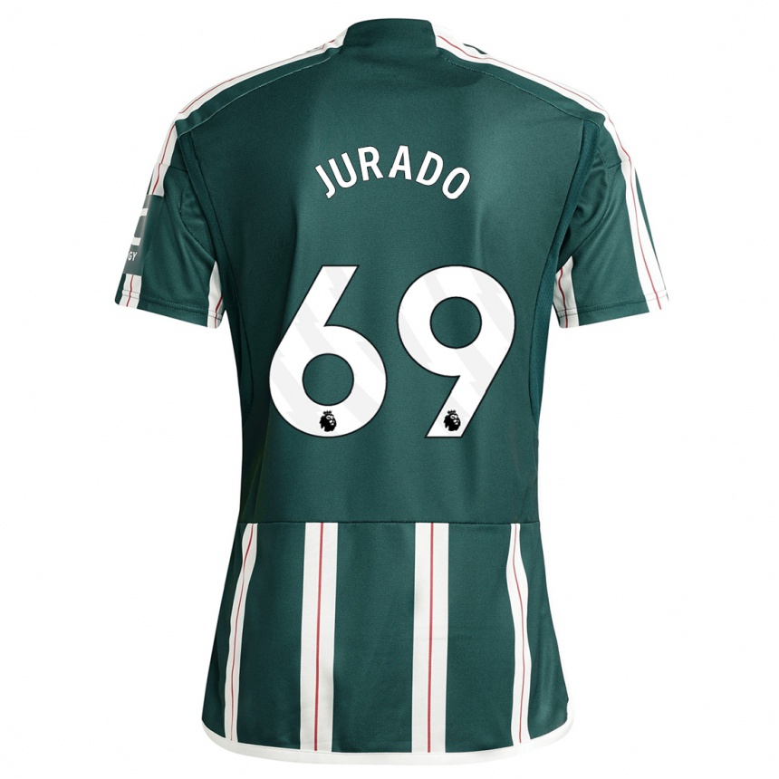 Herren Fußball Marc Jurado #69 Dunkelgrün Auswärtstrikot Trikot 2023/24 T-Shirt Luxemburg