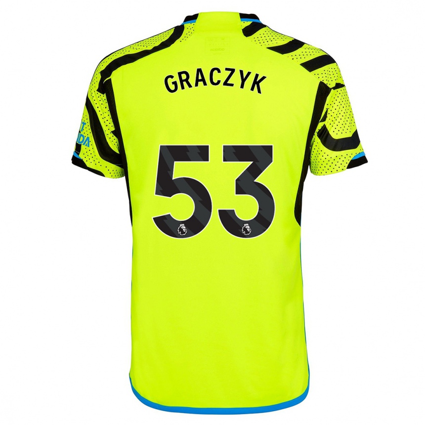 Herren Fußball Hubert Graczyk #53 Gelb Auswärtstrikot Trikot 2023/24 T-Shirt Luxemburg