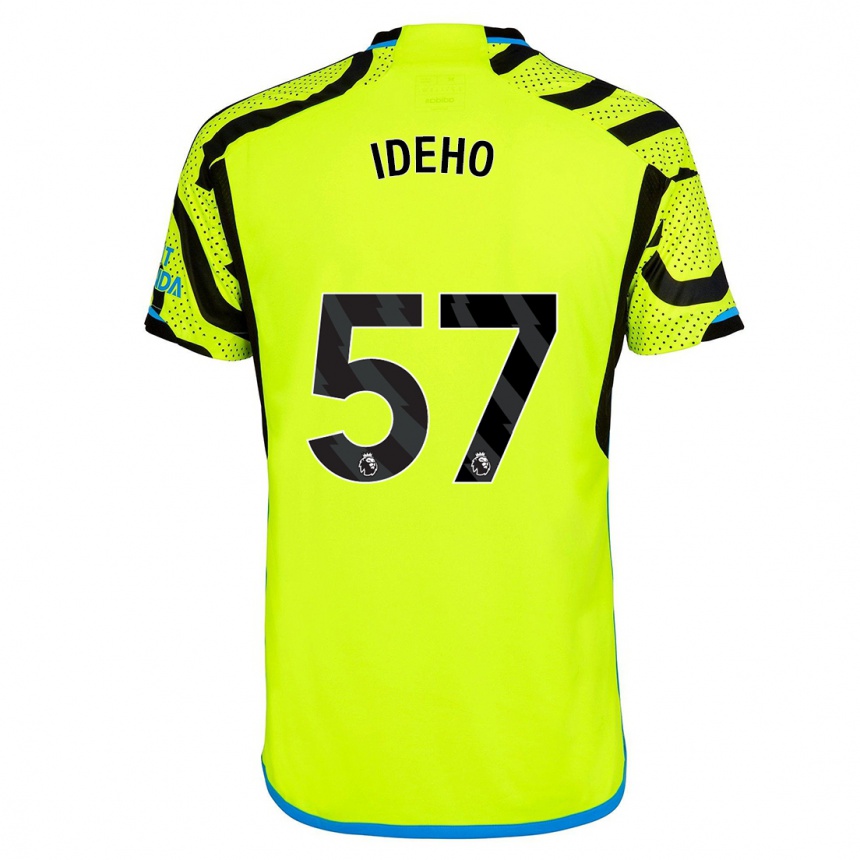 Herren Fußball Joel Ideho #57 Gelb Auswärtstrikot Trikot 2023/24 T-Shirt Luxemburg