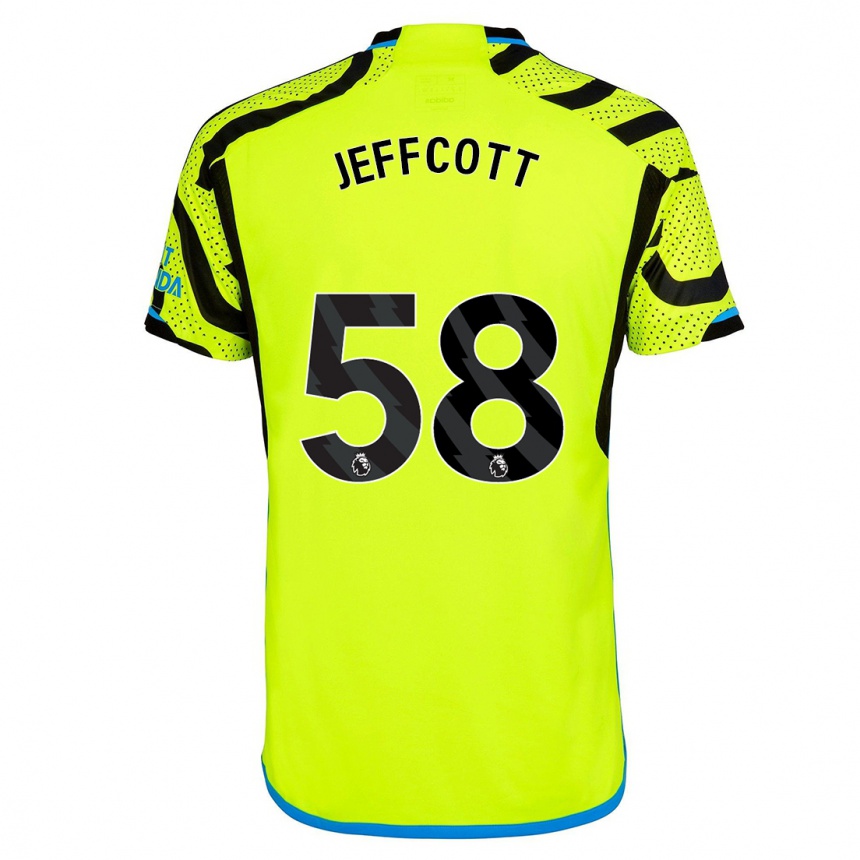 Herren Fußball Henry Jeffcott #58 Gelb Auswärtstrikot Trikot 2023/24 T-Shirt Luxemburg