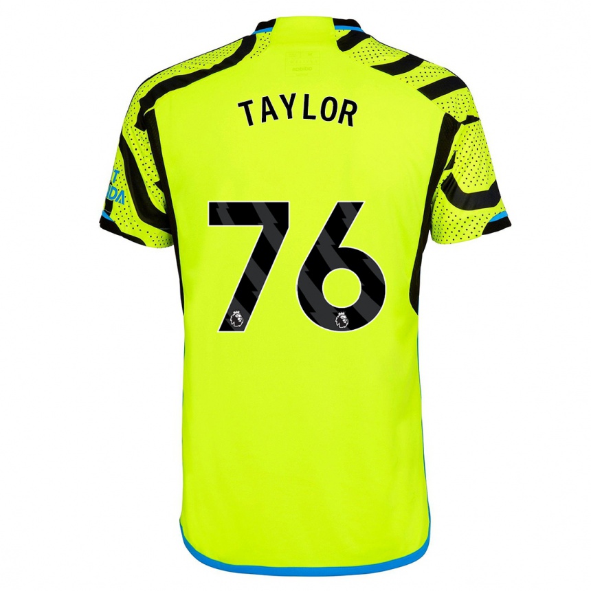 Herren Fußball Kido Taylor Hart #76 Gelb Auswärtstrikot Trikot 2023/24 T-Shirt Luxemburg