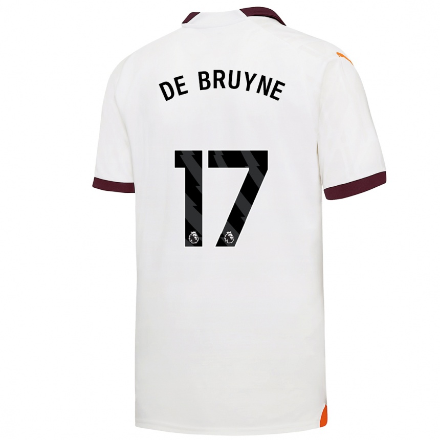 Herren Fußball Kevin De Bruyne #17 Weiß Auswärtstrikot Trikot 2023/24 T-Shirt Luxemburg