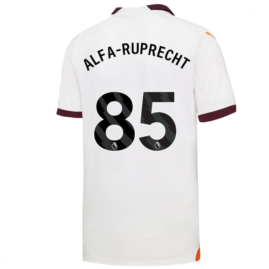 Herren Fußball Farid Alfa-Ruprecht #85 Weiß Auswärtstrikot Trikot 2023/24 T-Shirt Luxemburg