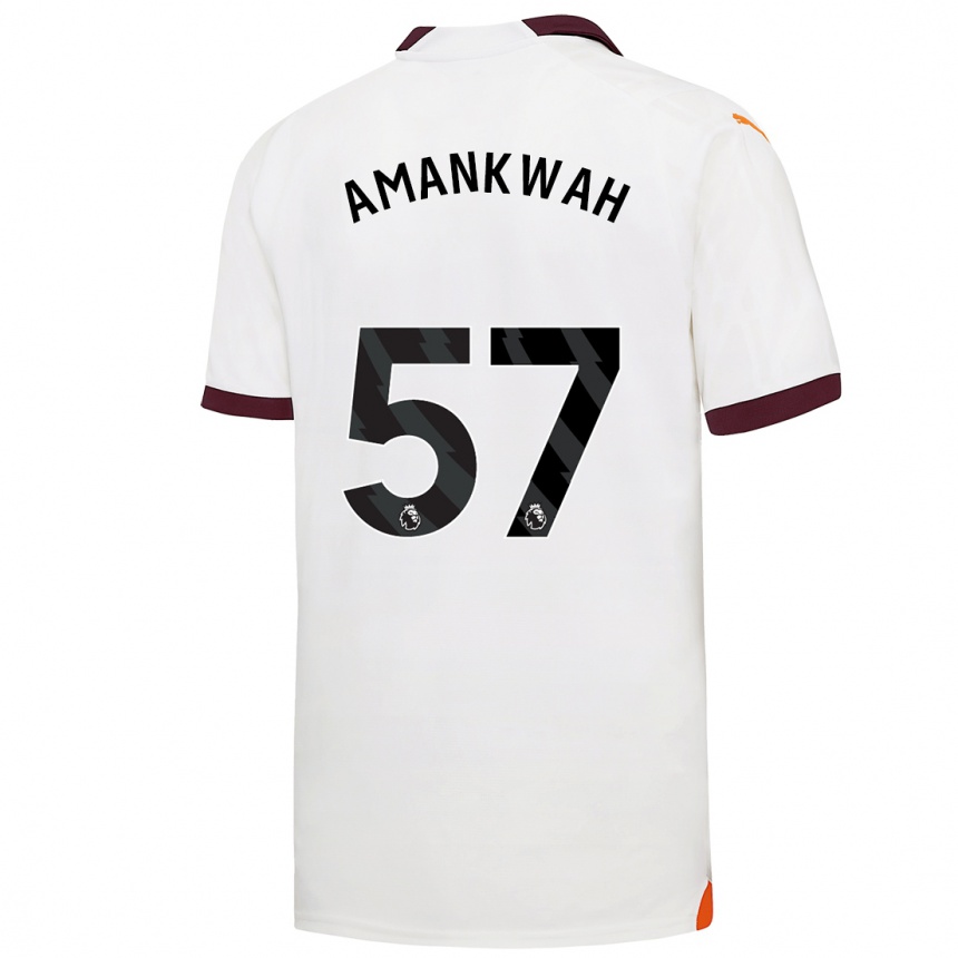 Herren Fußball Yeboah Amankwah #57 Weiß Auswärtstrikot Trikot 2023/24 T-Shirt Luxemburg