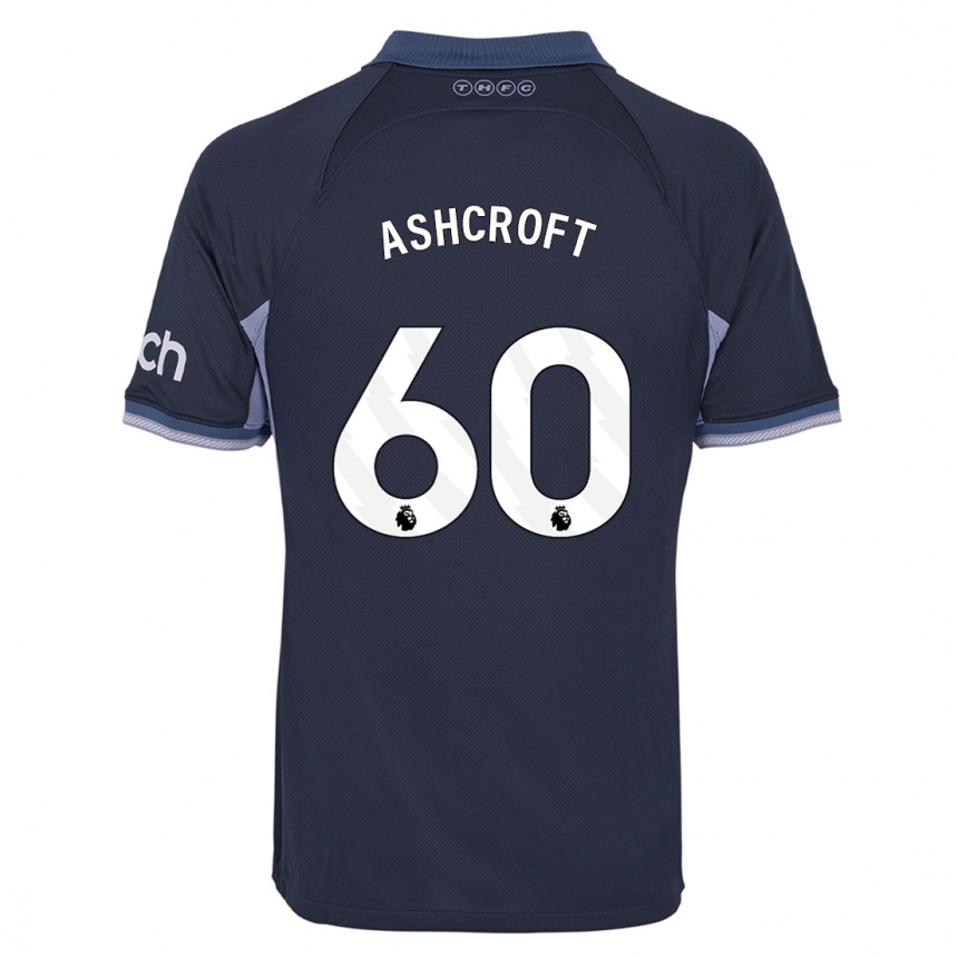 Herren Fußball Tyrell Ashcroft #60 Dunkelblau Auswärtstrikot Trikot 2023/24 T-Shirt Luxemburg