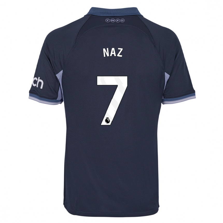 Herren Fußball Jessica Naz #7 Dunkelblau Auswärtstrikot Trikot 2023/24 T-Shirt Luxemburg