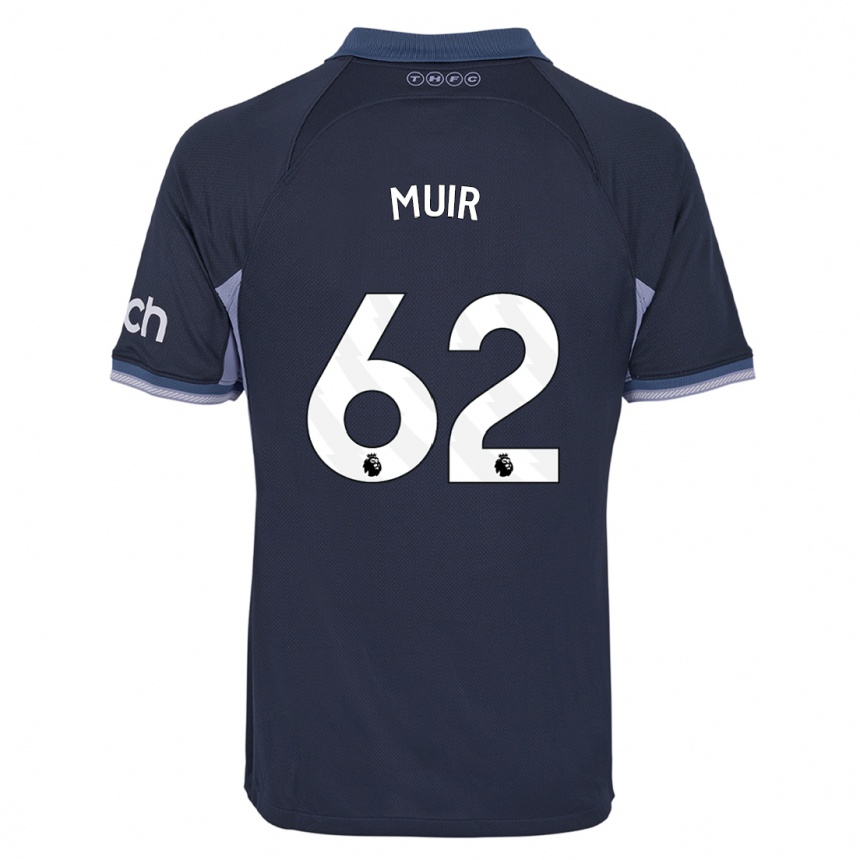Herren Fußball Marqes Muir #62 Dunkelblau Auswärtstrikot Trikot 2023/24 T-Shirt Luxemburg