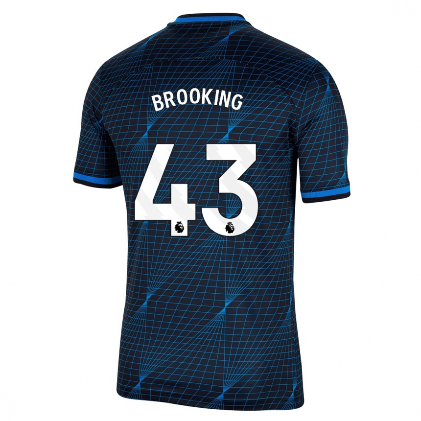 Herren Fußball Josh Brooking #43 Dunkelblau Auswärtstrikot Trikot 2023/24 T-Shirt Luxemburg