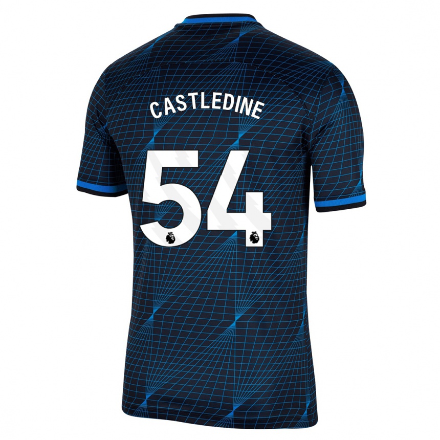 Herren Fußball Leo Castledine #54 Dunkelblau Auswärtstrikot Trikot 2023/24 T-Shirt Luxemburg