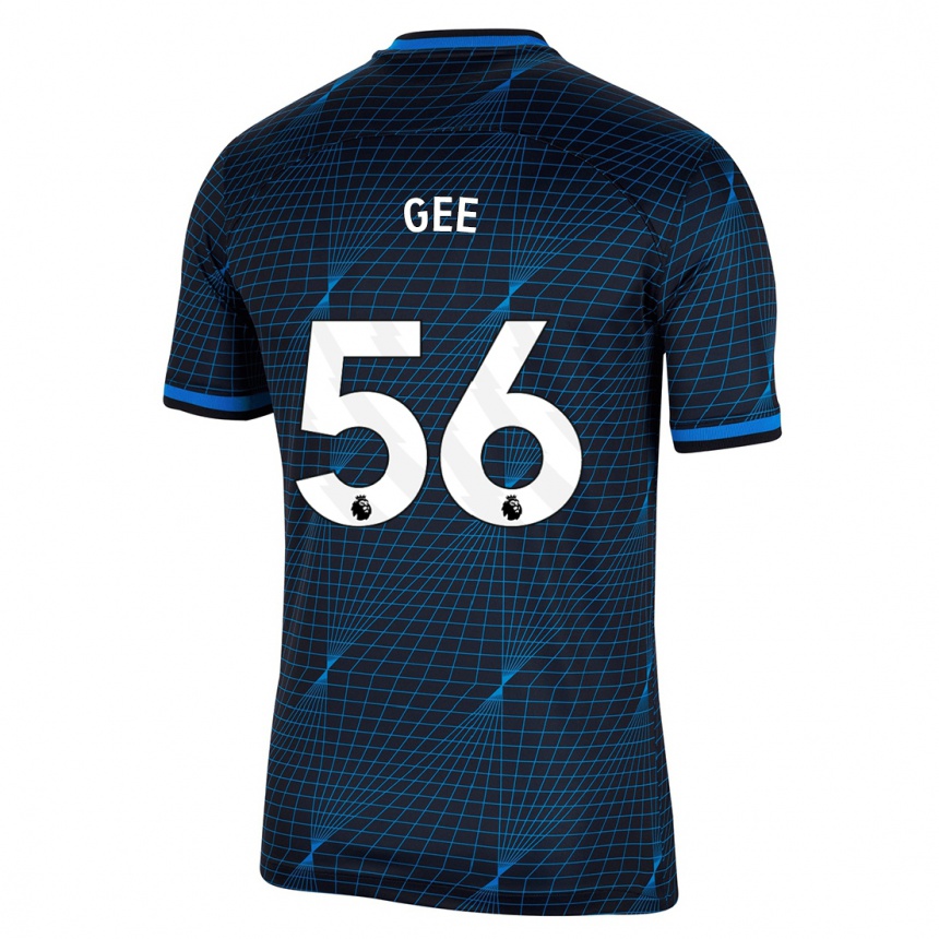 Herren Fußball Billy Gee #56 Dunkelblau Auswärtstrikot Trikot 2023/24 T-Shirt Luxemburg