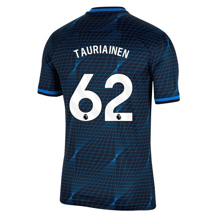 Herren Fußball Jimi Tauriainen #62 Dunkelblau Auswärtstrikot Trikot 2023/24 T-Shirt Luxemburg