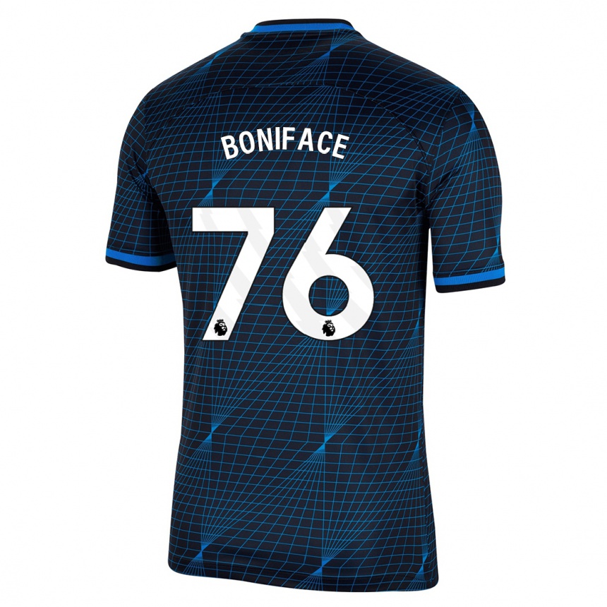 Herren Fußball Somto Boniface #76 Dunkelblau Auswärtstrikot Trikot 2023/24 T-Shirt Luxemburg