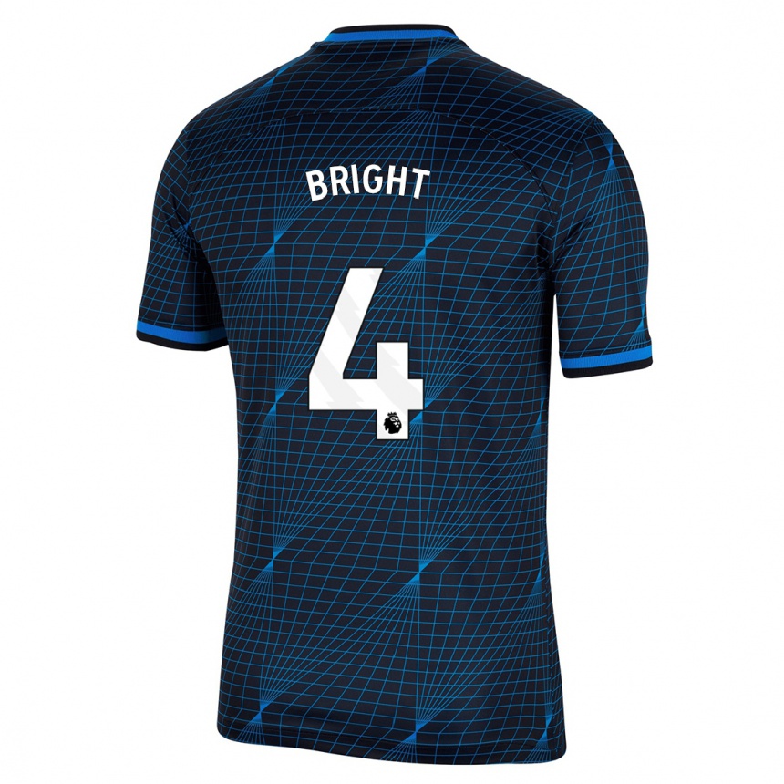 Herren Fußball Millie Bright #4 Dunkelblau Auswärtstrikot Trikot 2023/24 T-Shirt Luxemburg