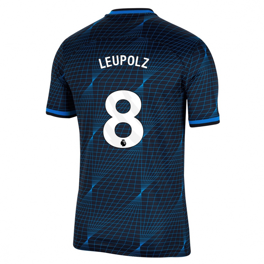 Herren Fußball Melanie Leupolz #8 Dunkelblau Auswärtstrikot Trikot 2023/24 T-Shirt Luxemburg