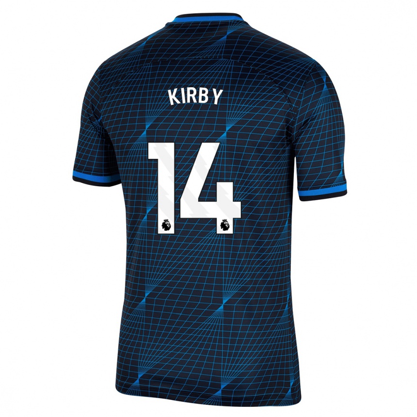 Herren Fußball Fran Kirby #14 Dunkelblau Auswärtstrikot Trikot 2023/24 T-Shirt Luxemburg