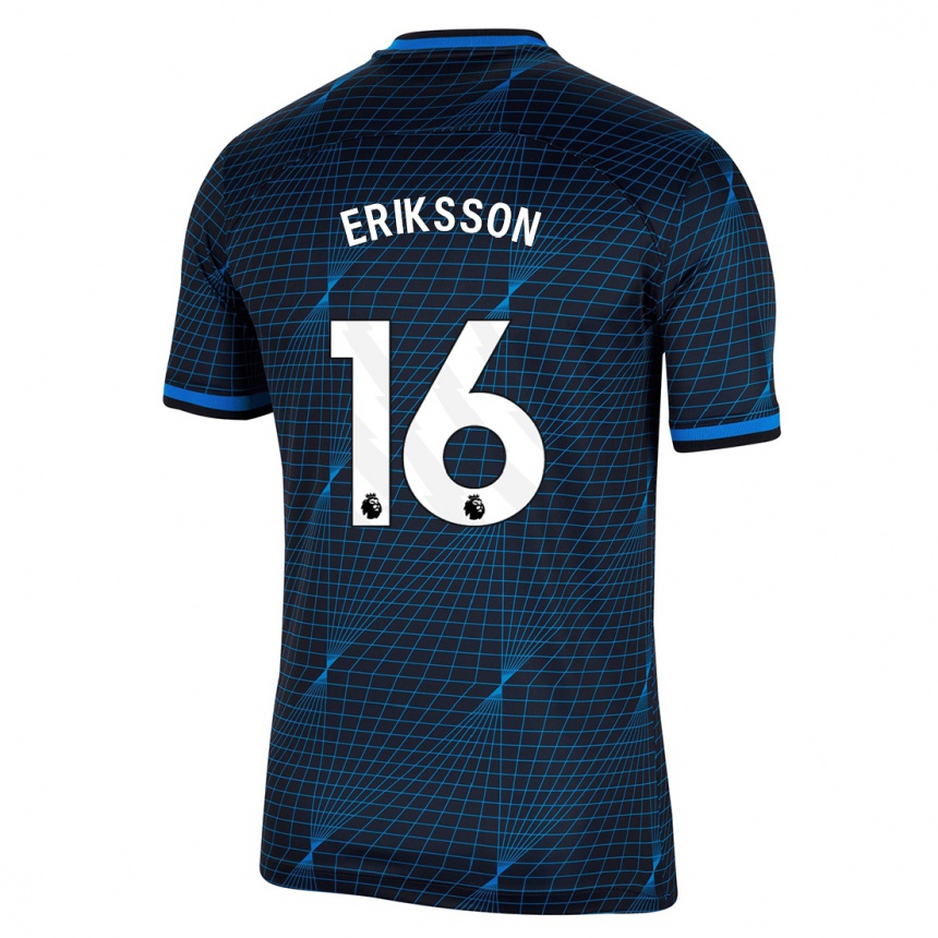 Herren Fußball Magdalena Eriksson #16 Dunkelblau Auswärtstrikot Trikot 2023/24 T-Shirt Luxemburg