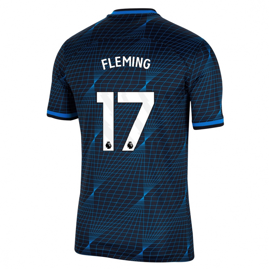 Herren Fußball Jessie Fleming #17 Dunkelblau Auswärtstrikot Trikot 2023/24 T-Shirt Luxemburg