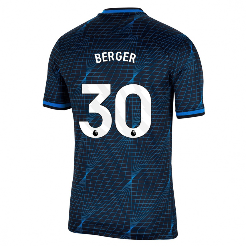 Herren Fußball Ann-Katrin Berger #30 Dunkelblau Auswärtstrikot Trikot 2023/24 T-Shirt Luxemburg