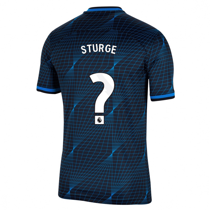 Herren Fußball Zak Sturge #0 Dunkelblau Auswärtstrikot Trikot 2023/24 T-Shirt Luxemburg