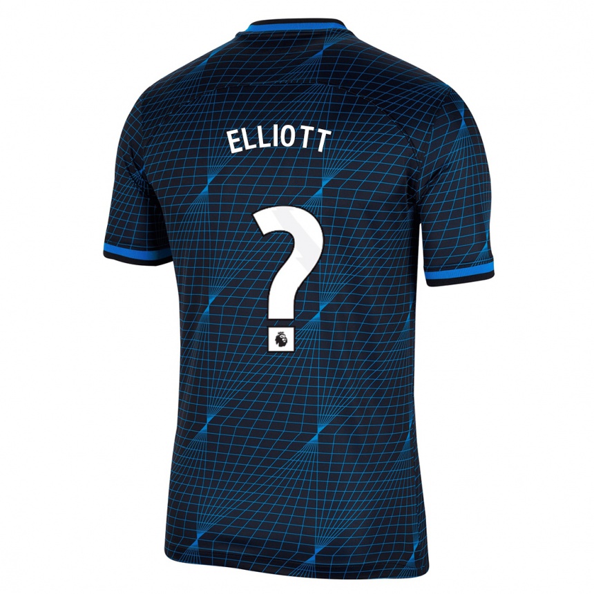 Herren Fußball Ben Elliott #0 Dunkelblau Auswärtstrikot Trikot 2023/24 T-Shirt Luxemburg