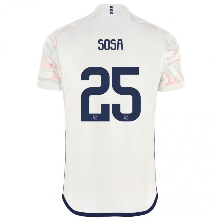 Herren Fußball Borna Sosa #25 Weiß Auswärtstrikot Trikot 2023/24 T-Shirt Luxemburg