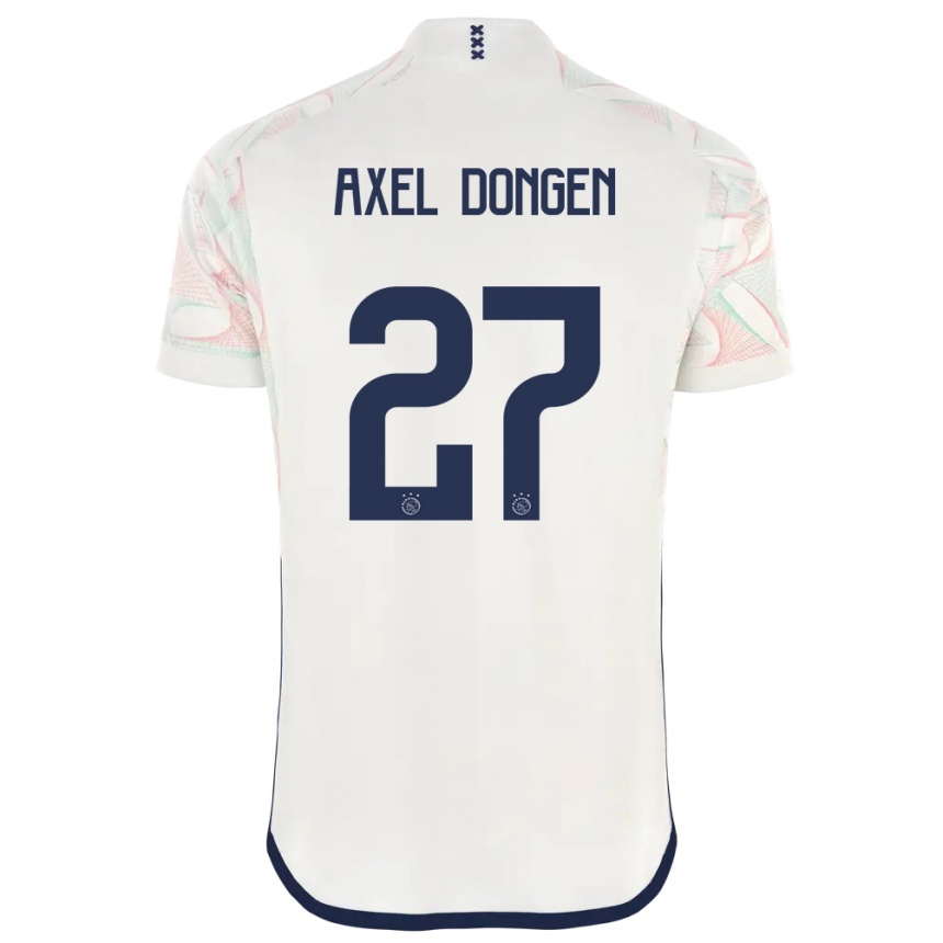 Herren Fußball Amourricho Van Axel Dongen #27 Weiß Auswärtstrikot Trikot 2023/24 T-Shirt Luxemburg