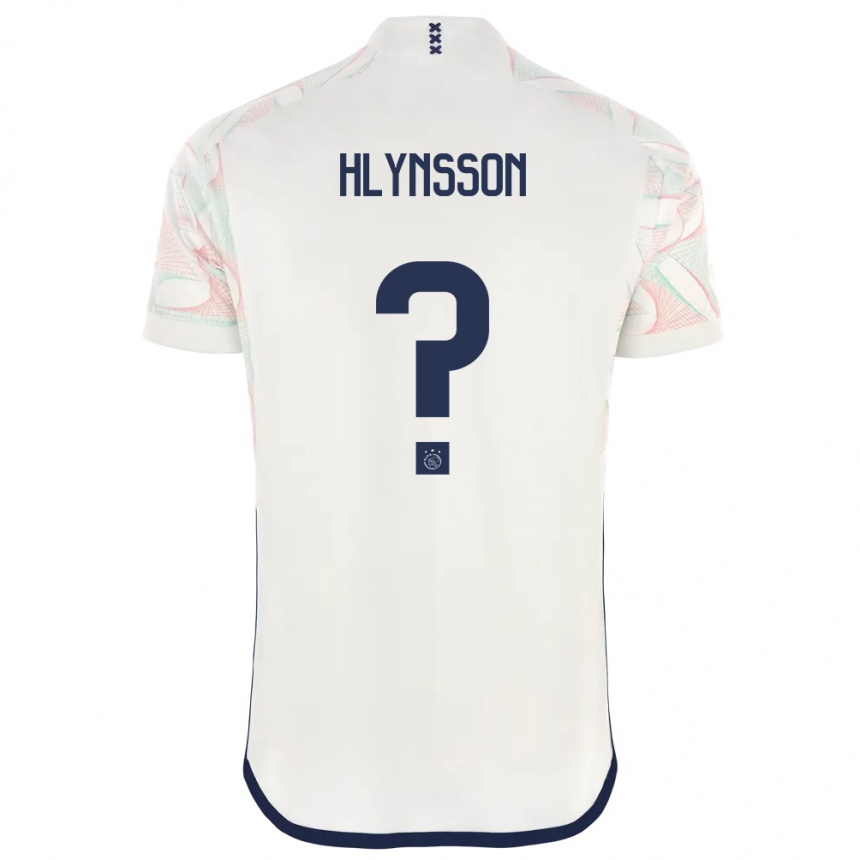 Herren Fußball Kristian Hlynsson #0 Weiß Auswärtstrikot Trikot 2023/24 T-Shirt Luxemburg