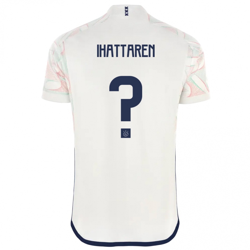 Herren Fußball Mohamed Ihattaren #0 Weiß Auswärtstrikot Trikot 2023/24 T-Shirt Luxemburg
